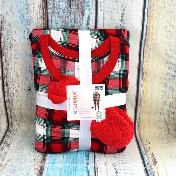 Women's Joyspun Pajama Top Joggers Socks Gift Set 3-Piece SIZE 3X Winter NEW - Picture 1 of 6